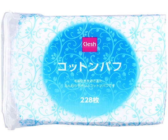 スズラン Clesh　コットンパフ　228枚入　 1個（ご注文単位1個）【直送品】