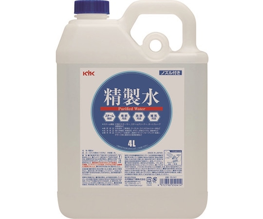 古河薬品工業 精製水　4L　05-041 1個（ご注文単位1個）【直送品】