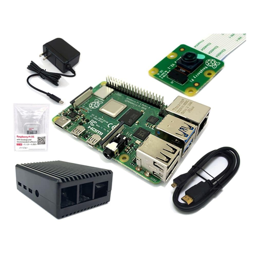 共立電子産業 Raspberry　Pi　4B　（8GB）　スターターセット/レギュラー　RASPi4-RGL8GB 1セット（ご注文単位1セット）【直送品】