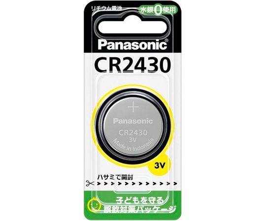 パナソニック コイン型リチウム電池　CR-2430P 1個（ご注文単位1個）【直送品】