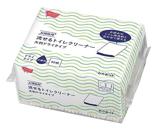 カウネット 流せるトイレクリーナードライシート30枚入り　48587815 1パック（ご注文単位1パック）【直送品】