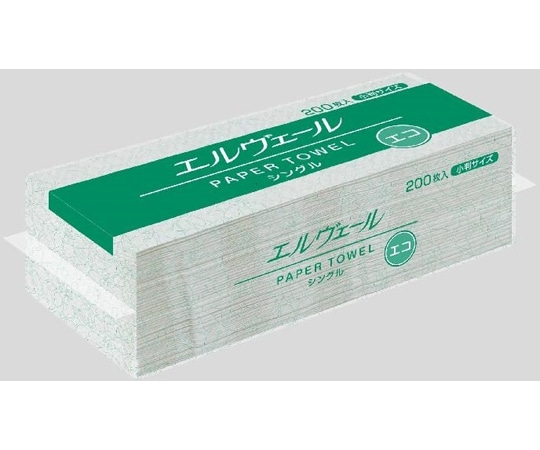 エリエール（大王製紙） エルヴェール　ペーパータオル　エコシングル　200枚×42パック入（小判）　21000696 1ケース（ご注文単位1ケース）【直送品】