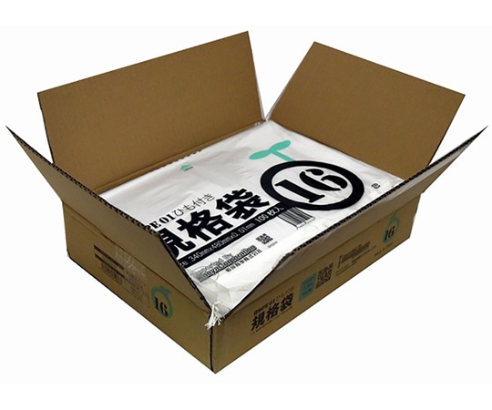 紺屋商事 小箱売：ひも付ポリ袋　01半透明　16号　100枚×15冊入　00723316 1箱（ご注文単位1箱）【直送品】