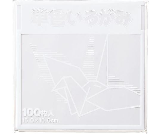 FUN 単色折り紙 15×15cm 白 100枚　KTI-ｼﾛ 1パック（ご注文単位1パック）【直送品】