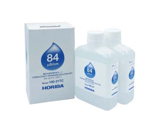 HORIBA 電気伝導率標準液（検査成績書付き）　84μS/cm　250mL×2本入　100-21TC 1個（ご注文単位1個）【直送品】