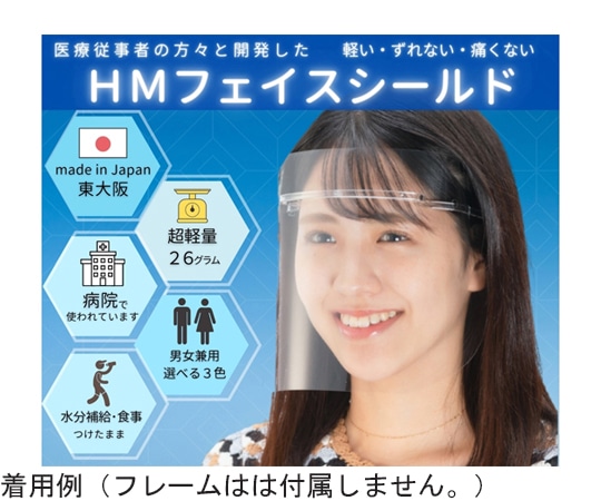 ミノル化学工業 HMフェイスシールド　クリア　替シールド　10枚入　hmfs_shield_10set 1セット（ご注文単位1セット）【直送品】