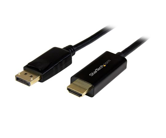 StarTech.com DisplayPort - HDMI 変換アダプタケーブル/1m/DP 1.2 - HDMI ビデオ変換/4K30Hz/ディスプレイポート - HDMI 変換コード/DP - HDMI パッシブケーブル/ラッチつきDPコネクタ　DP2HDMM1MB 1個（ご注文単位1個）【直送品】