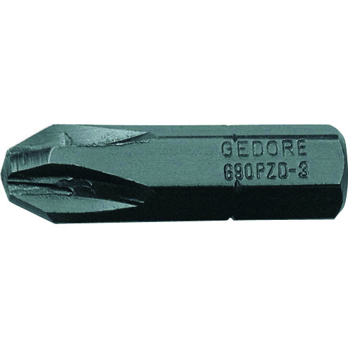 トラスコ中山 GEDORE スクリュードライバービット 690 PZD 1／4 PZ1 25mm 10本入 149-4189  (ご注文単位1パック) 【直送品】