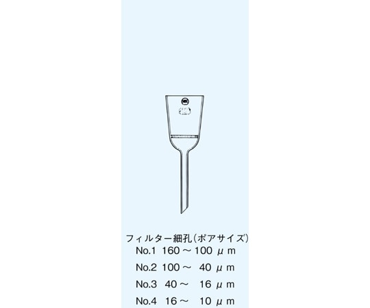 日本理化学器械 グラスフィルター 径40mm フィルター細孔（ポアサイズ）No.3 40～16μm　11G-3 1個（ご注文単位1個）【直送品】