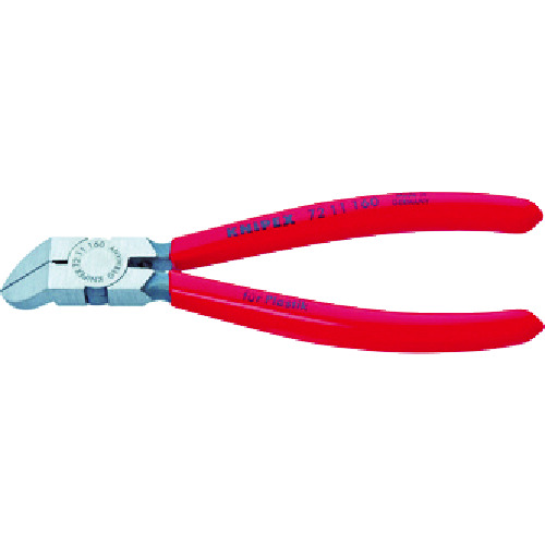 トラスコ中山 KNIPEX 7211-160 プラスチック用ニッパー 45度（ご注文単位1個）【直送品】