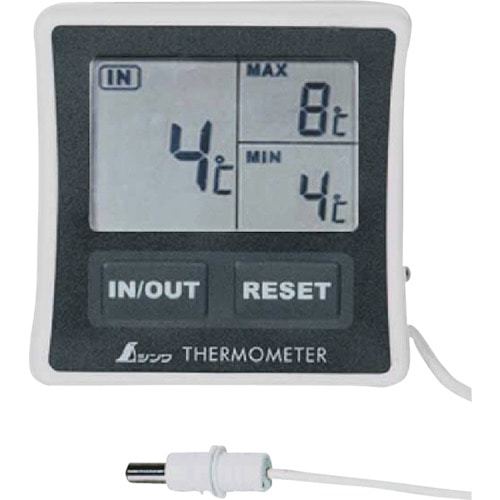トラスコ中山 シンワ 冷蔵庫用デジタル温度計A最高最低/隔測式（ご注文単位1個）【直送品】
