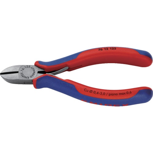 トラスコ中山 KNIPEX 7612-125 エレクトロニクスニッパー（ご注文単位1個）【直送品】