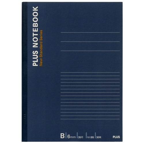 プラス PLUS ノートブック6号(セミB5)B罫30枚 NO-003BS 76-702 1冊（ご注文単位1冊）【直送品】