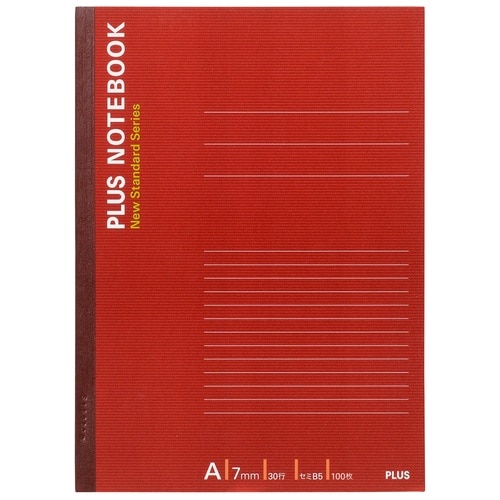 プラス PLUS ノート セミB5(6号)A罫100枚 NO-010AS 76-707 5冊/袋（ご注文単位1袋）【直送品】