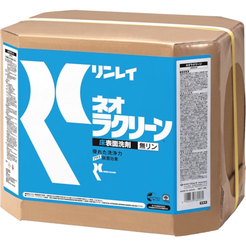 トラスコ中山 リンレイ 床用洗剤 ネオラクリーン 18L RECOBO（ご注文単位1箱）【直送品】