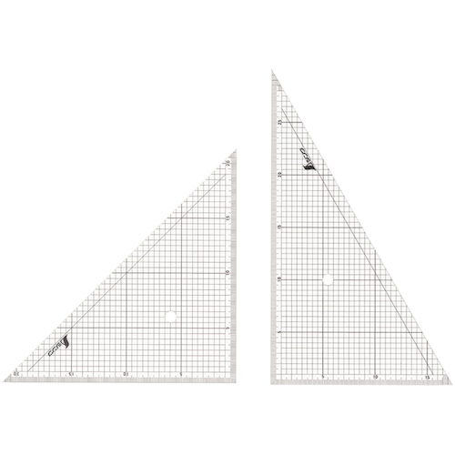 トラスコ中山 シンワ 三角定規30cm方眼目盛付2枚組（ご注文単位1個）【直送品】