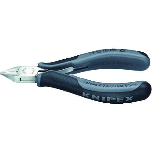 トラスコ中山 KNIPEX ESD精密用ニッパー 115mm　446-9089（ご注文単位1個）【直送品】