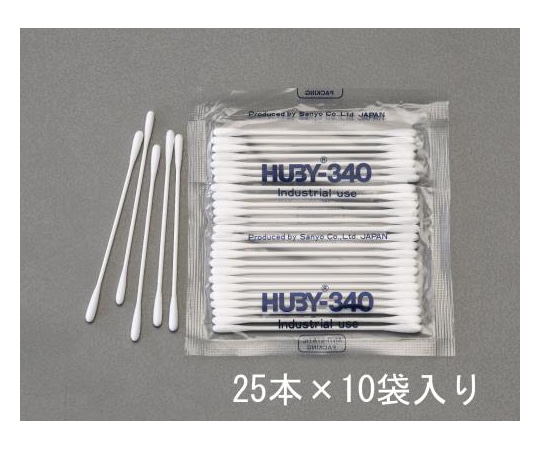 エスコ クリーニングスティック(250本)　EA109DY-10 1袋（ご注文単位1袋）【直送品】