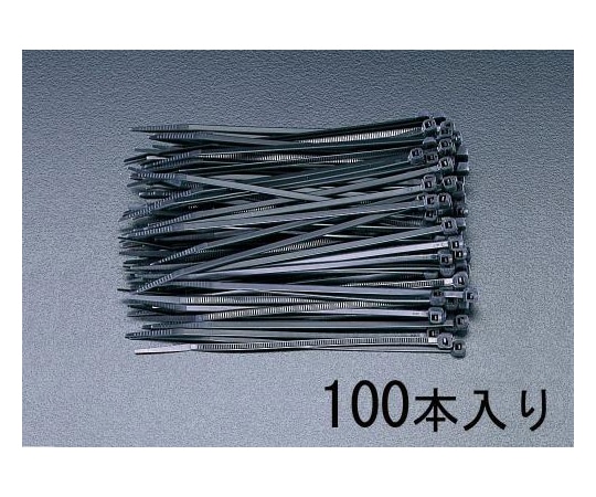 エスコ 100x 2.5mm 結束バンド(耐候性/100本)　EA475B-100 1袋（ご注文単位1袋）【直送品】