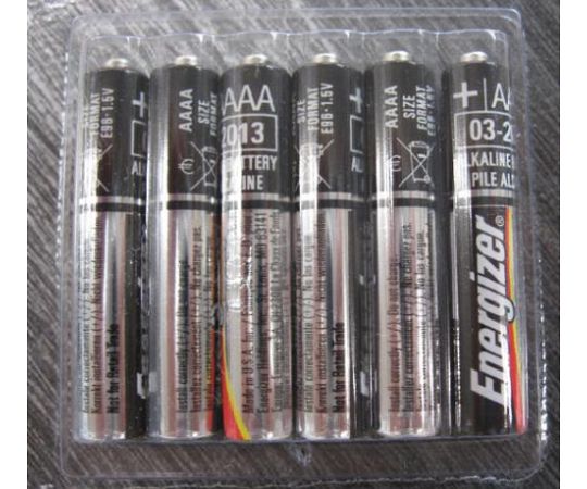 エスコ [AAAA] 電池(6本)　EA758CL-10B 1パック（ご注文単位1パック）【直送品】