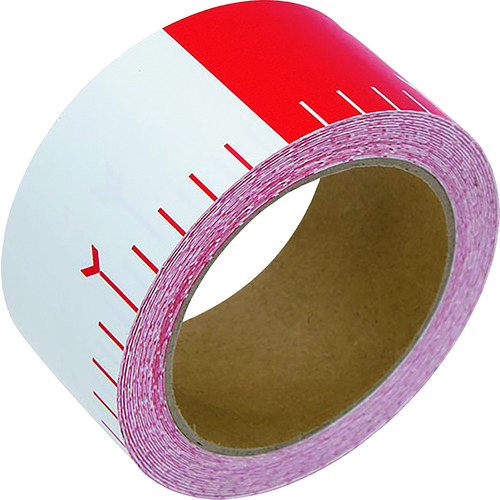 トラスコ中山 シンワ 貼付ロッド＿合成紙製＿50mm×25m＿赤白20cm間隔 147-7596  (ご注文単位1巻) 【直送品】