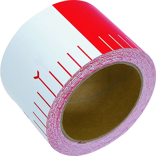 トラスコ中山 シンワ 貼付ロッド＿合成紙製＿75mm×25m＿赤白20cm間隔 147-7600  (ご注文単位1巻) 【直送品】