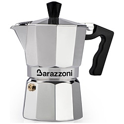 Barazzoni　バラゾーニ 直火用 エスプレッソコーヒーメーカー1カップ LA CAFFETTIERA ALLUMINIO E COLORATA シルバー 830005501 1個（ご注文単位1個）【直送品】