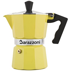 Barazzoni　バラゾーニ 直火用 エスプレッソコーヒーメーカー3カップ LA CAFFETTIERA ALLUMINIO E COLORATA イエロー 83000550325 1個（ご注文単位1個）【直送品】