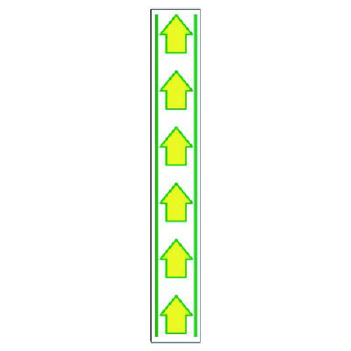 トラスコ中山 ユニット 路面用誘導ステッカー 矢印・合成ゴム・1000X150（ご注文単位1枚）【直送品】