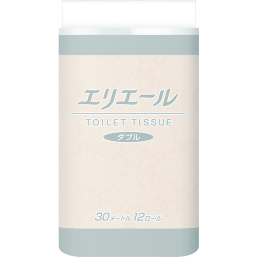 トラスコ中山 エリエール トイレット2P12RG18（ご注文単位1ケース）【直送品】