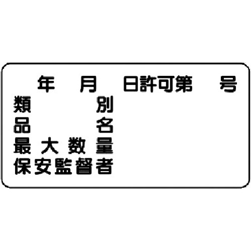 トラスコ中山 ユニット 危険物標識(横型)年月日 号・エコユニボード・300X600（ご注文単位1枚）【直送品】