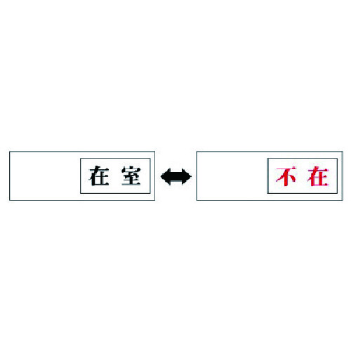 トラスコ中山 ユニット 室表示 在室←→不在・アクリル板・50X150X7厚（ご注文単位1個）【直送品】