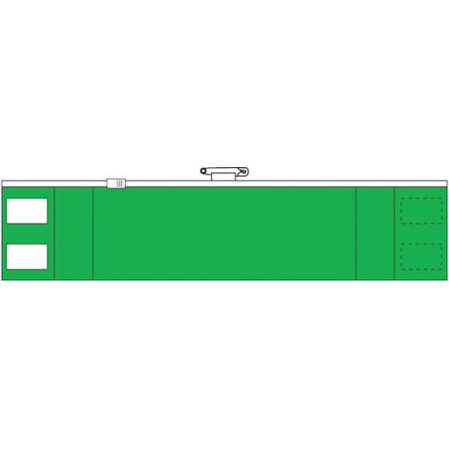 トラスコ中山 ユニット ファスナー付腕章 緑(差し込み式)・軟質ビニール・90X420（ご注文単位1枚）【直送品】