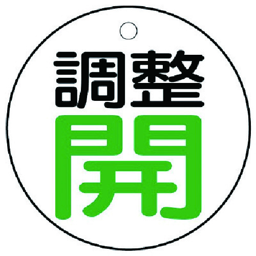 トラスコ中山 ユニット バルブ開閉表示板 調整 開：緑文字　744-3196（ご注文単位1組）【直送品】