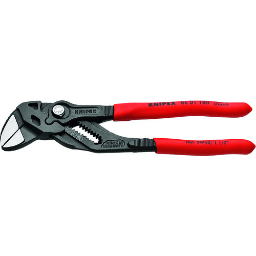 トラスコ中山 KNIPEX プライヤーレンチ すべり止め付 180mm（ご注文単位1個）【直送品】