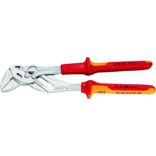 トラスコ中山 KNIPEX 絶縁プライヤーレンチ 250mm（ご注文単位1個）【直送品】