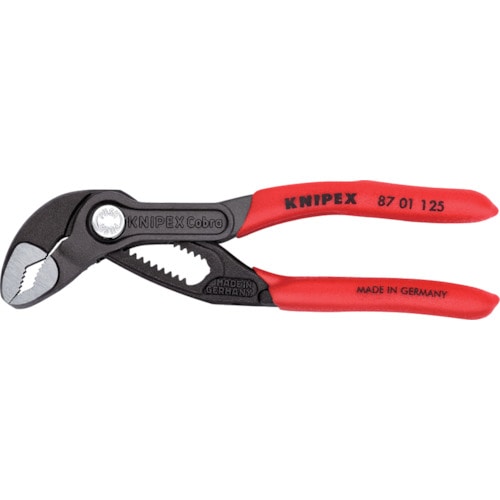 トラスコ中山 KNIPEX ミニウォーターポンププライヤー コブラ ソフトプラスチックハンドル 125mm（ご注文単位1個）【直送品】