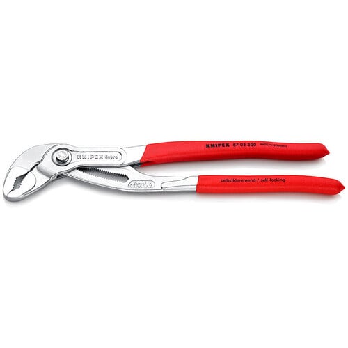 トラスコ中山 KNIPEX ウォーターポンププライヤー コブラ ソフトプラスチックハンドル 300mm　471-6027（ご注文単位1個）【直送品】