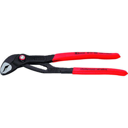 トラスコ中山 KNIPEX ウォーターポンププライヤー コブラクイックセット ソフトプラスチックハンドル 300mm（ご注文単位1個）【直送品】