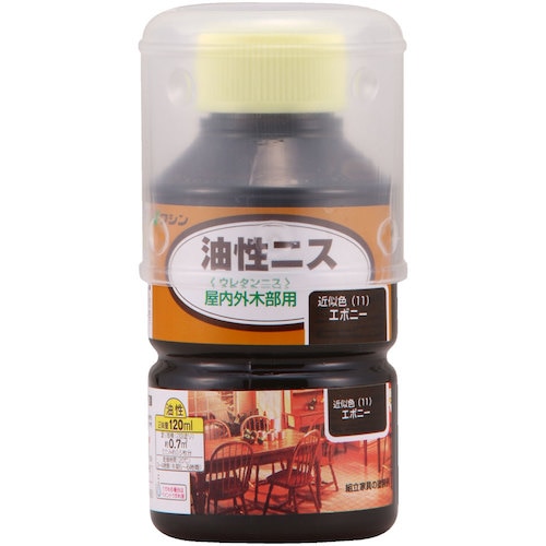 トラスコ中山 和信ペイント 油性ニス エボニー  120ml 531-6597  (ご注文単位1本) 【直送品】