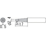 トラスコ中山 白光 こて先 2.4D型　255-4801（ご注文単位1本）【直送品】