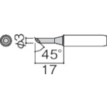 トラスコ中山 白光 こて先 3C型 面のみ　255-4879（ご注文単位1本）【直送品】