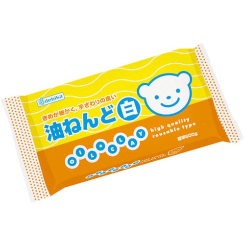 トラスコ中山 デビカ 油ねんど(白)500g（ご注文単位1個）【直送品】