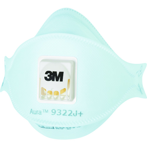 トラスコ中山 3M Aura 使い捨て式防じんマスク 9322J＋ DS2 排気弁付 10枚/1箱（ご注文単位1箱）【直送品】