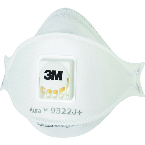 トラスコ中山 3M Aura 使い捨て式防じんマスク 9322J＋ DS2 個装タイプ 1枚（ご注文単位1枚）【直送品】