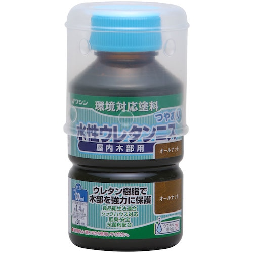 トラスコ中山 和信ペイント 水性ウレタンニス オールナット  130ml 529-0489  (ご注文単位1本) 【直送品】