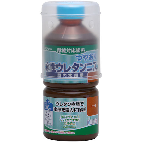 トラスコ中山 和信ペイント 水性ウレタンニス けやき  300ml 529-0468  (ご注文単位1本) 【直送品】