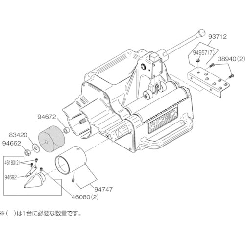 トラスコ中山 RIDGID 高速管端処理機用パーツ ヘックス ナット 1/2-13 F/122J（ご注文単位1パック）【直送品】