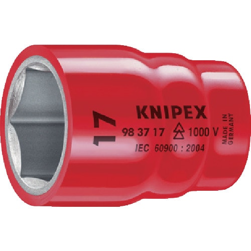 トラスコ中山 KNIPEX 絶縁ソケット 3/8X10mm（ご注文単位1個）【直送品】