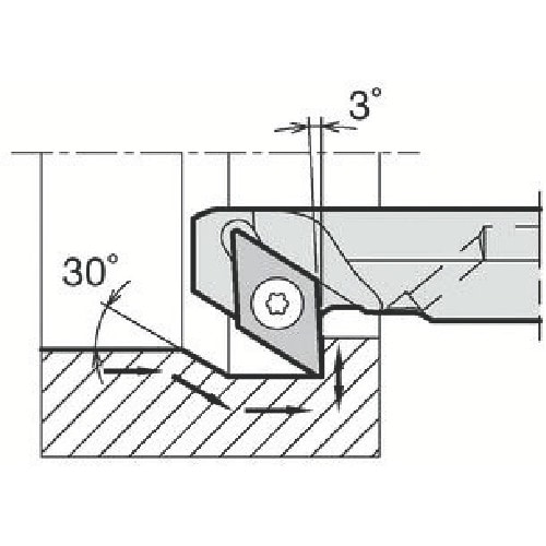 トラスコ中山 京セラ 引き加工用エクセレントバー A－SDZC－AE 645-9935  (ご注文単位1個) 【直送品】